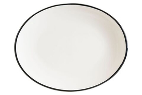 Блюдо овальное 250*190 мм. Линеа Черный, форма Мув Bonna /1/12/960/