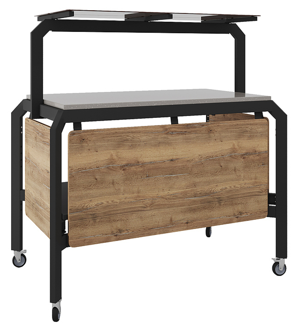 Стол нейтральный Кобор AN120 black/olovo/diamant