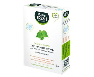 Соль для посудомоечных машин Master FRESH крупнокристаллическая, 1 кг