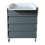 Комод детский со съемной пеленальной доской 800/4 Marcel белый/графит