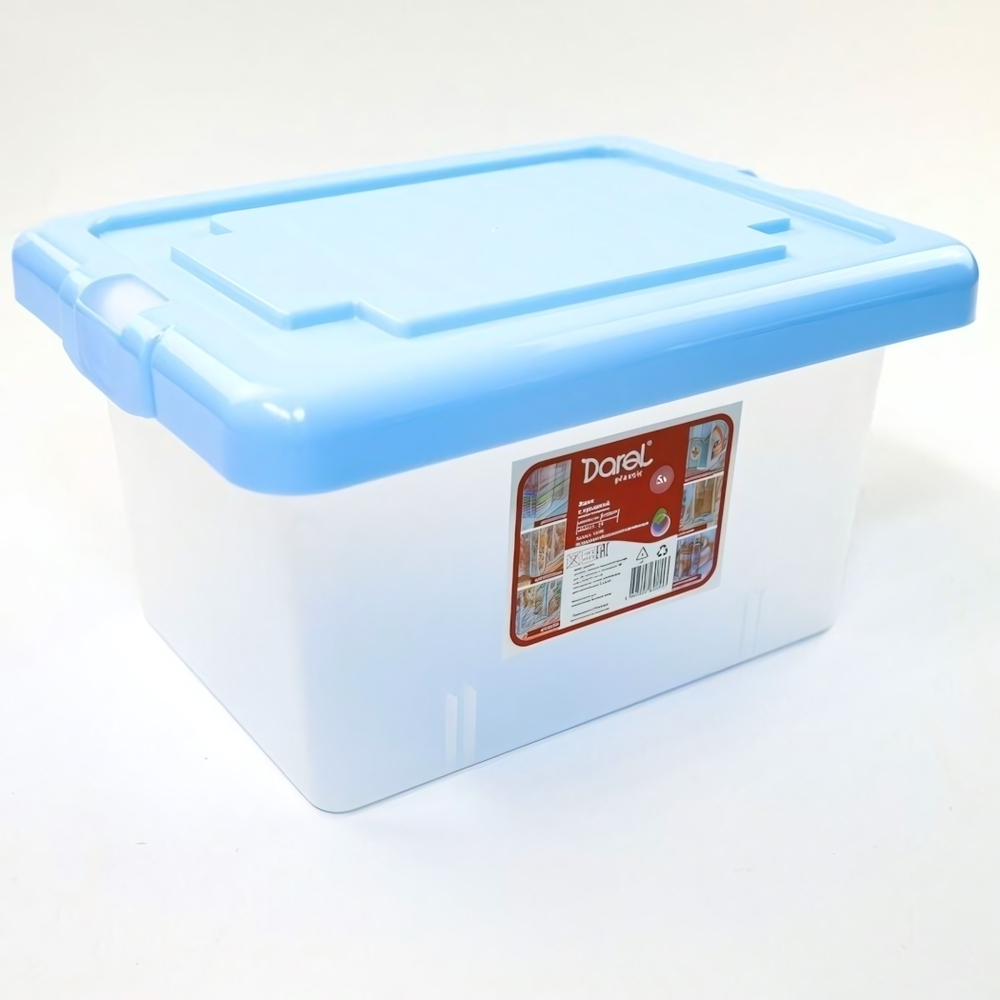 Ящик с крышкой DARELBOX 18л 410*300*210 синий