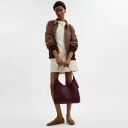 COACH СУМКА ЧЕРЕЗ ПЛЕЧО BROOKLYN 34, БОРДОВЫЙ