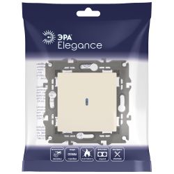 14-1102-02 ЭРА Выключатель с подсветкой, 10АХ-250В, IP20, Эра Elegance, сл.кость | Elegance Слоновая кость
