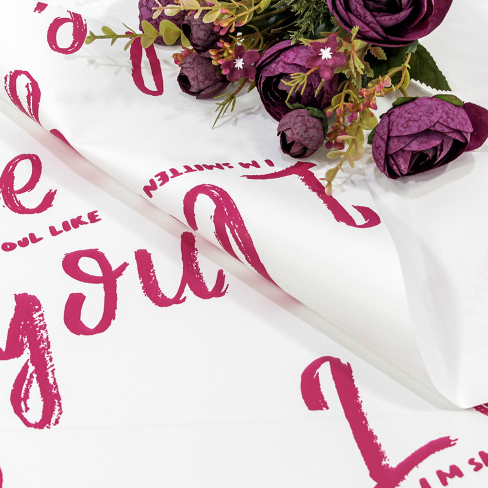 Пленка В рулоне 10 м х 58 см "I like you" (Белый)