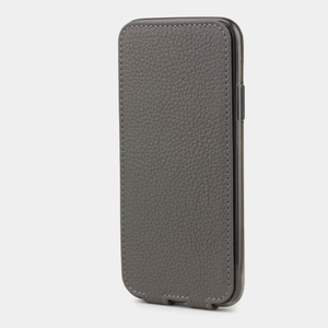 Чехол для iPhone X/XS из натуральной кожи теленка, серого цвета