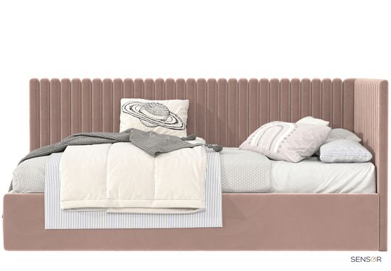 Кровать угловая Денни kids - узкие панели