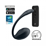 Виброяйцо Satisfyer Ribbed Petal черный (Connect App)