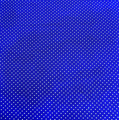 Ткань плательная Кашибо белый горох на синем, d 0,3 см