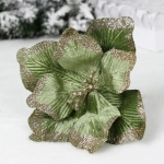 Украшение новогоднее «Пуансеттия - Волшебный день» 23 см, Нежный зеленый