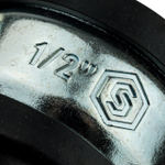 Хомут для труб двухвинтовой STOUT - 1/2" (20-24 мм, с гайкой)