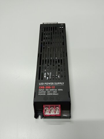 Блок питания 300Вт, 12В, 25А, IP20 черный