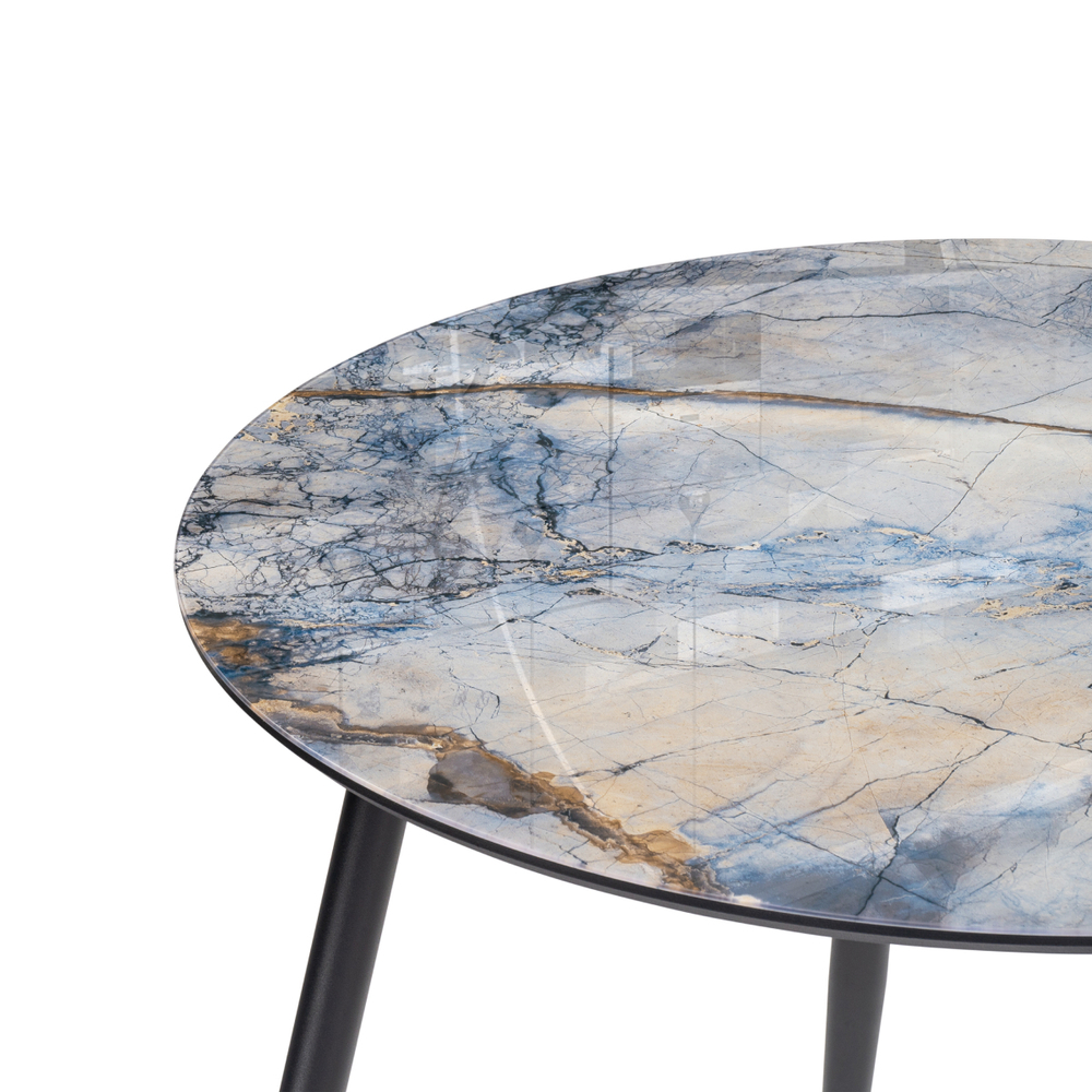 Стол стеклянный Woodville Анселм 100х76 магеллан, черный