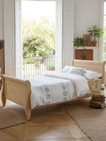 Кровать односпальная 90х200 Мелания с местом для хранения, ящик для белья, массив сосны и дуба, Dipriz