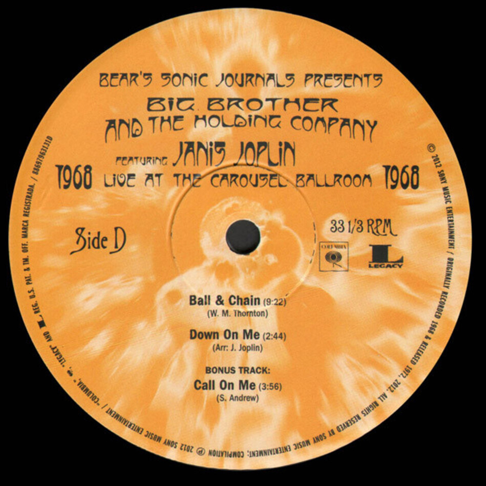 Big Brother & The Holding Company, Janis Joplin / Live At The Carousel Ballroom 1968 (2LP)