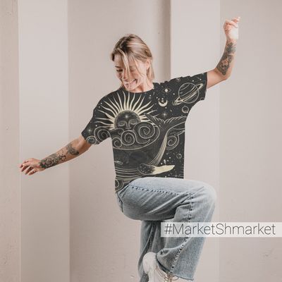 Футболка женская оверсайз с принтом 