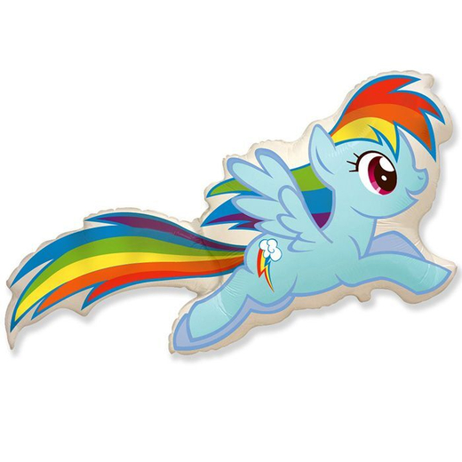 Шар-фигура, фольга, Пони Радуга/MLP Rainbow Dash (FM), 43/109 см