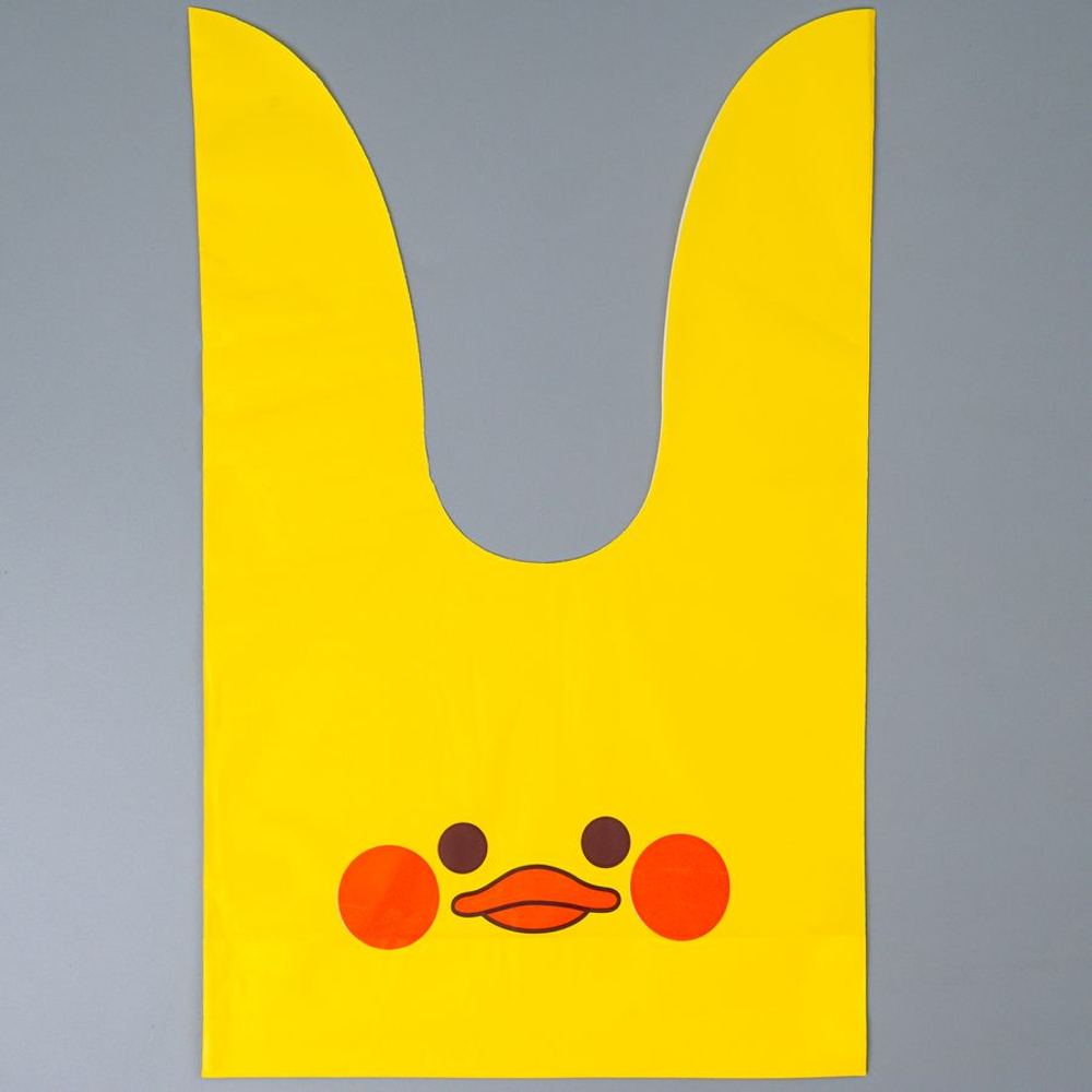 Пакет с ушками 13,5*22 см "Утка желтая" 5 шт/уп