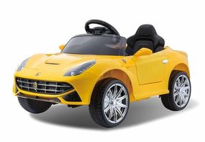 Детский электромобиль River Toys Ferrari O222OO желтый