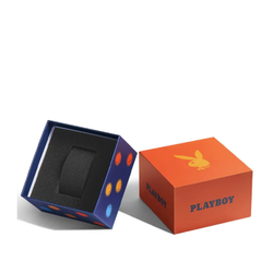 Playboy Quartz Movement Stainless Steel Watchband Men"s Watches Black Dial