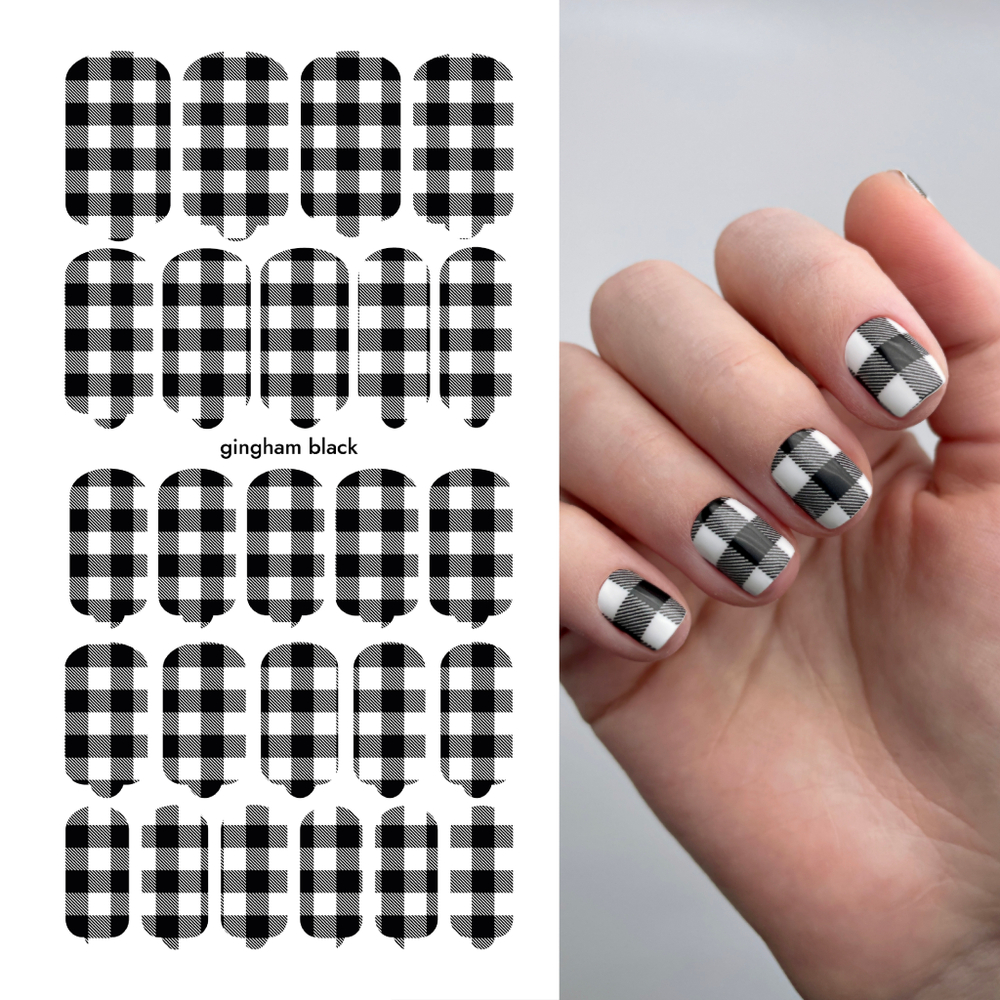 Пленки для маникюра Provocative Nails gingham black