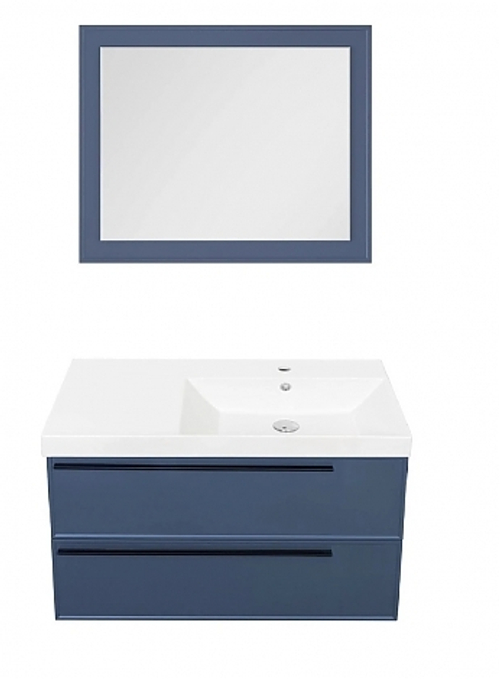 Тумба с раковиной La Fenice Elba 90 см FNC-01-ELB-BG-90-2 правая, матовая синяя