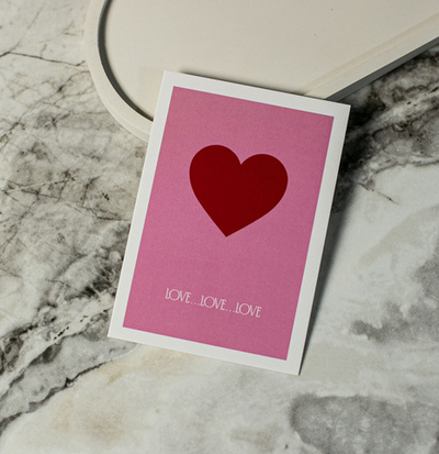 А 667 карточка (7х10 см) Love love love (в упаковке 10 шт.)