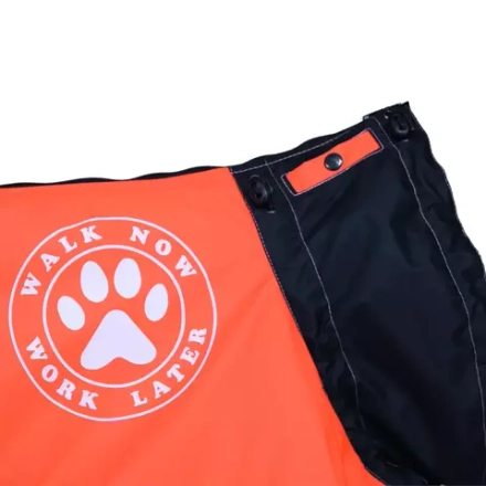 Комбинезон зимний для собаки White Wolf вырез на мальчика Оранжево-черный