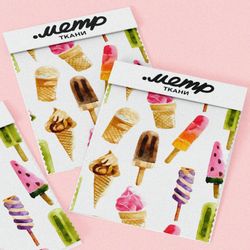 Ткань сатин мороженное