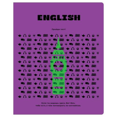 Тетрадь предметная 48л. Английский язык "Профтест" (BG)