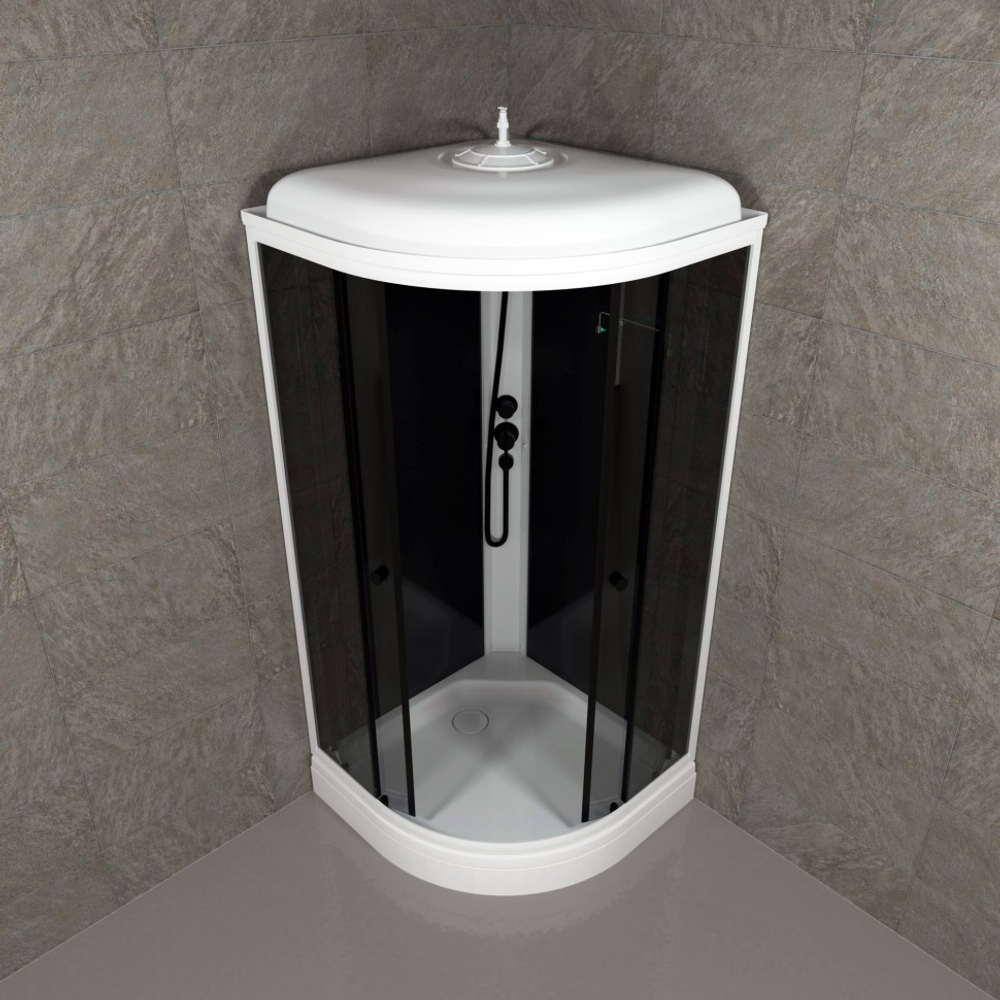 Душевая Кабина Грэй-Блэк 90*90 А