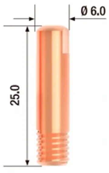 Наконечник контактный Fubag M6×28×0,9 мм, FB.CTM6.28-09, 25 шт