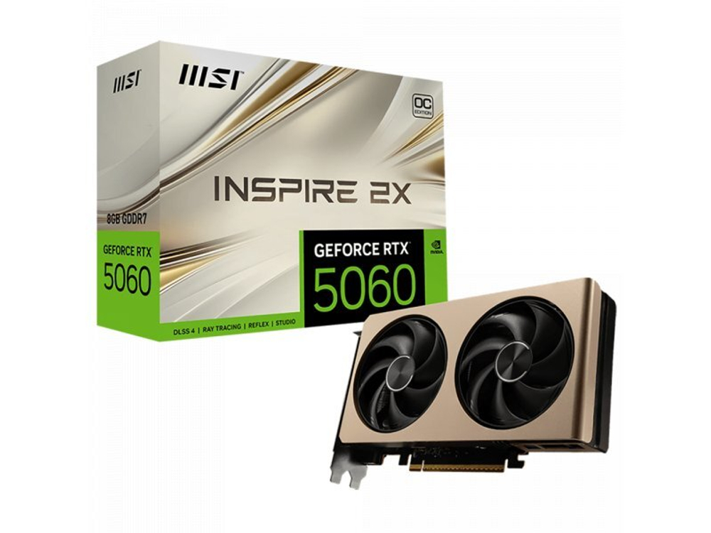 Видеокарта MSI Nvidia GeForce RTX 5060 INSPIRE 2X [RTX 5060 8G INSPIRE 2X OC]