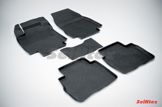 Резиновые коврики в салон Nissan Tiida [C11] (2004-2014) "Высокий борт"