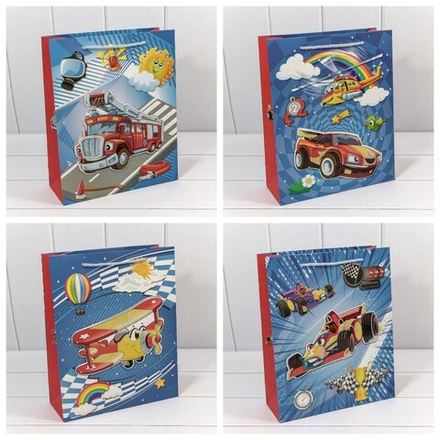 Пакет подарочный 3D, Любимые игрушки, Микс дизайнов, 32*26*13 см, 1 шт.