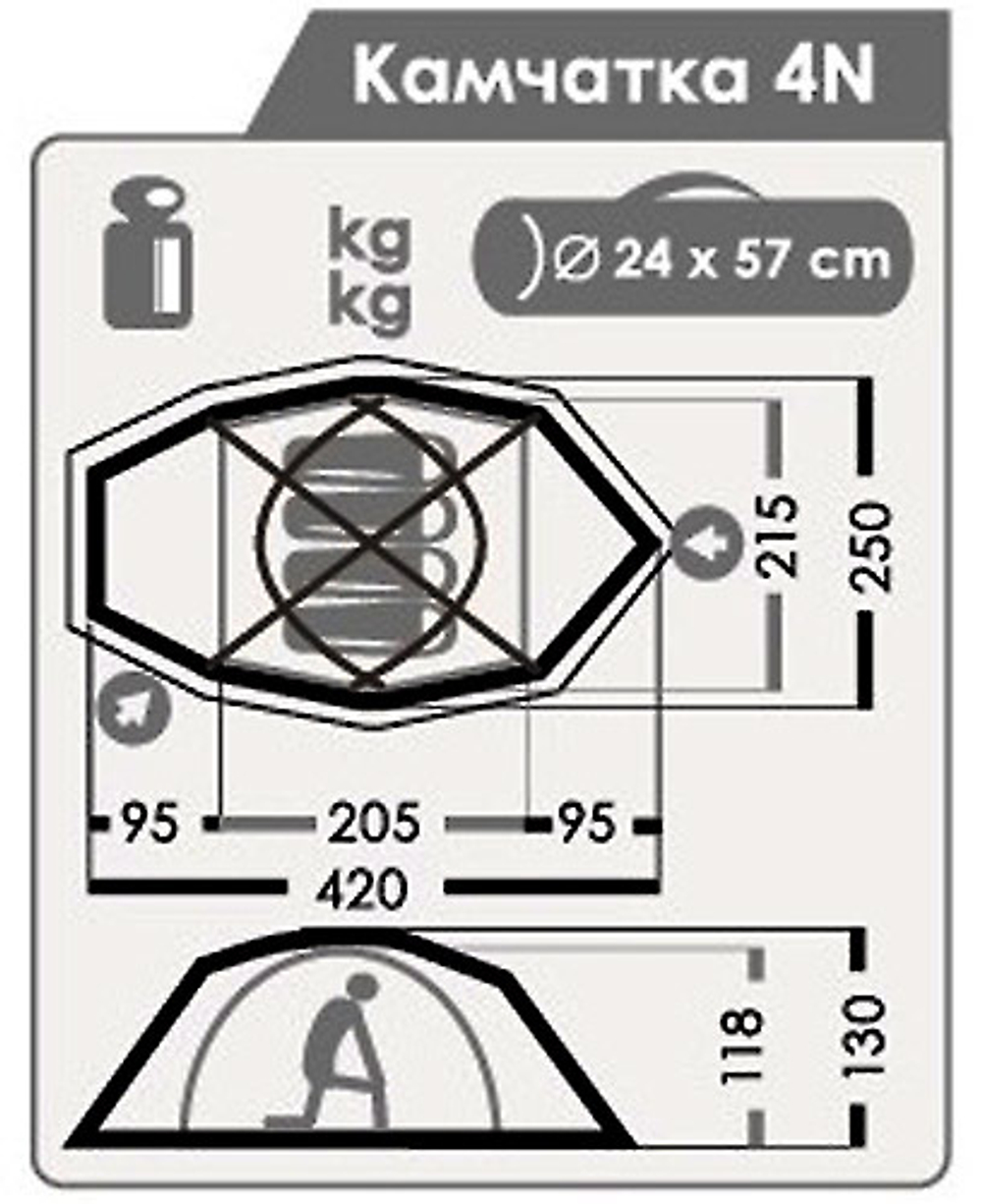 Палатка Нормал Камчатка 4N