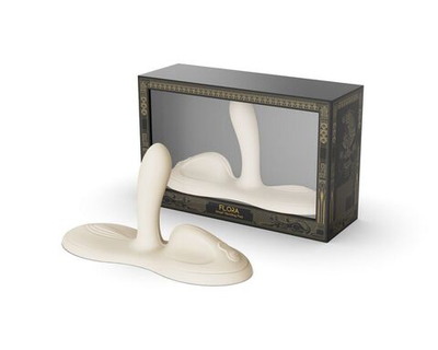 Белая виброподушка с функцией нагрева Flora (Цвет: белый)