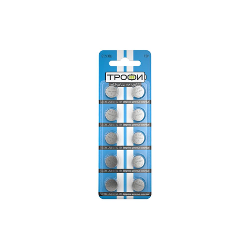 Батарейки Трофи G12 LR1142, LR43 ENERGY POWER Button Cell | Кнопочные (часовые)