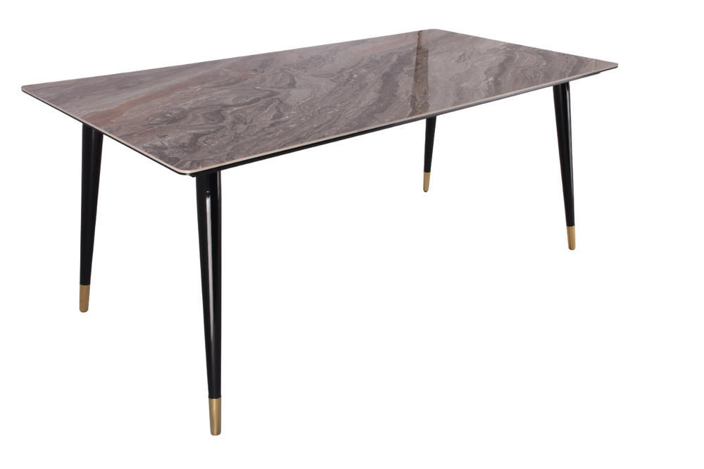 Стол обеденный Ist Casa Рио Гранд, 180х90х76 см, коричневая керамика, черный
