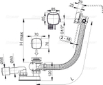 Сифон для ванны AlcaPlast A564CRM3