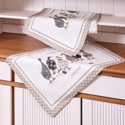 НАБОР ПОЛОТЕНЕЦ ИЗ 2-ХШТ "FAMILY FARM",40Х60СМ, 100% ХЛОПОК, КЛЕТКА,ТВИЛ