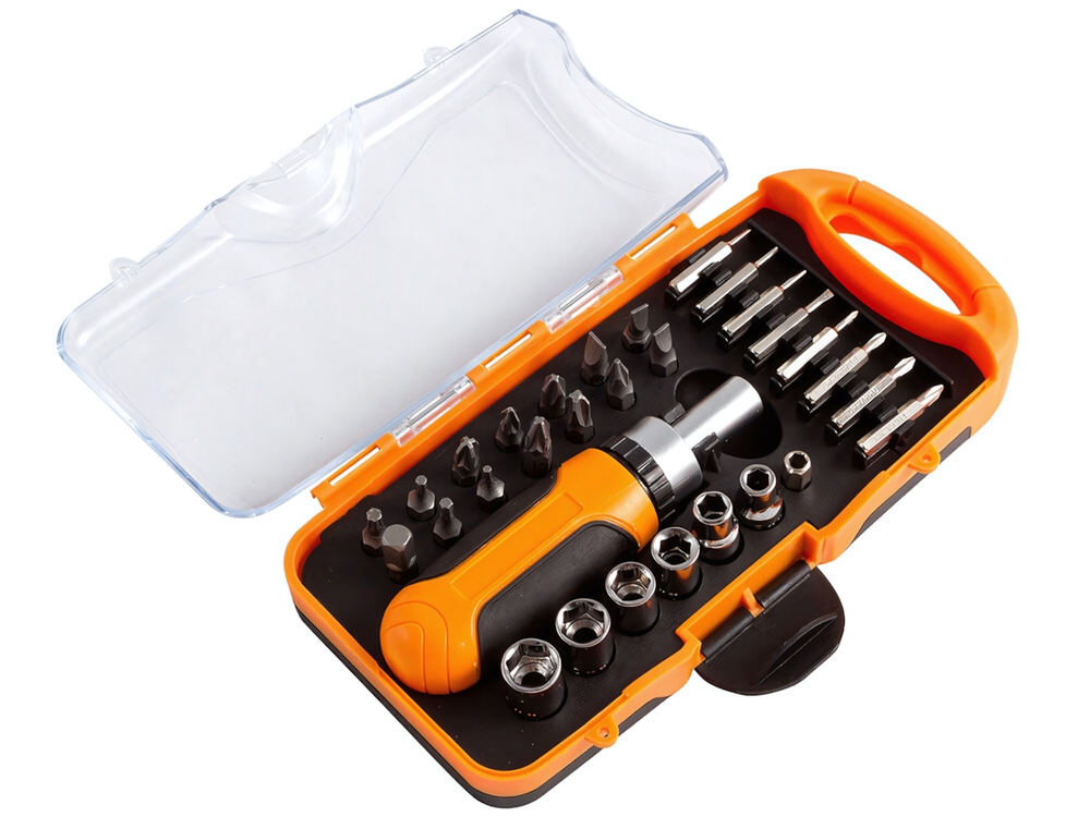 Набор инструментов 31 предмет (головки, биты, отвертка)