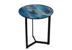 Журнальный столик Роб D-450 45х50 лазурит / черный