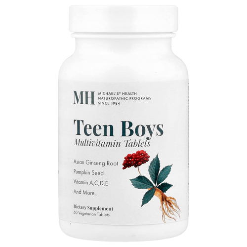 Michael's Health, Мультивитамины для мальчиков-подростков, 60 вегетарианских таблеток