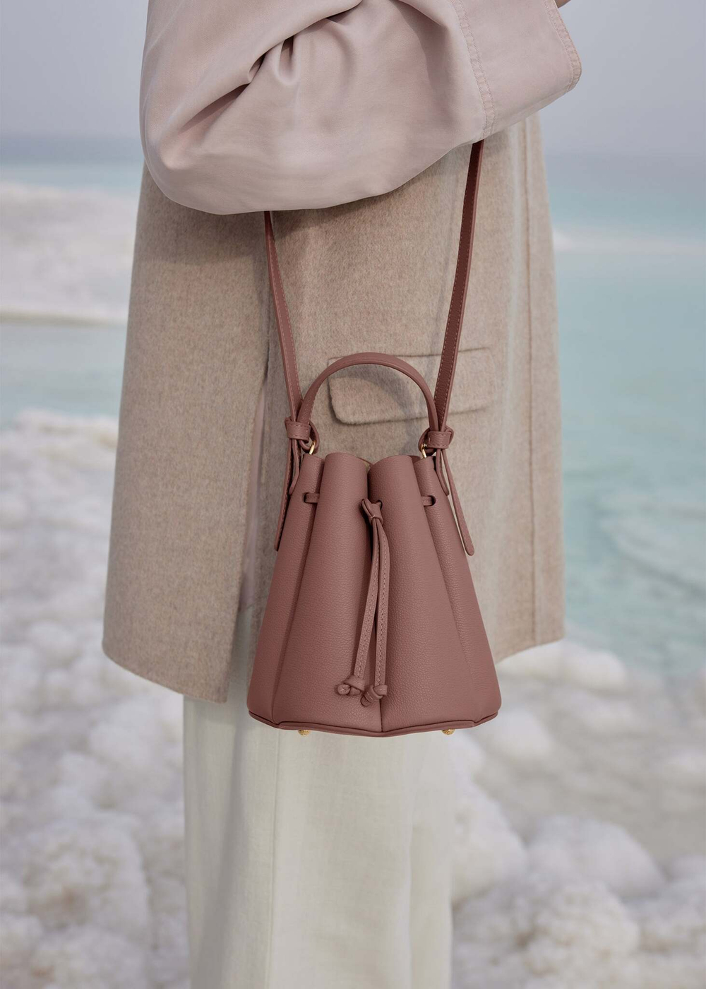 Сумка Polene Numéro Huit Mini EDITION TEXTURED BLUSH