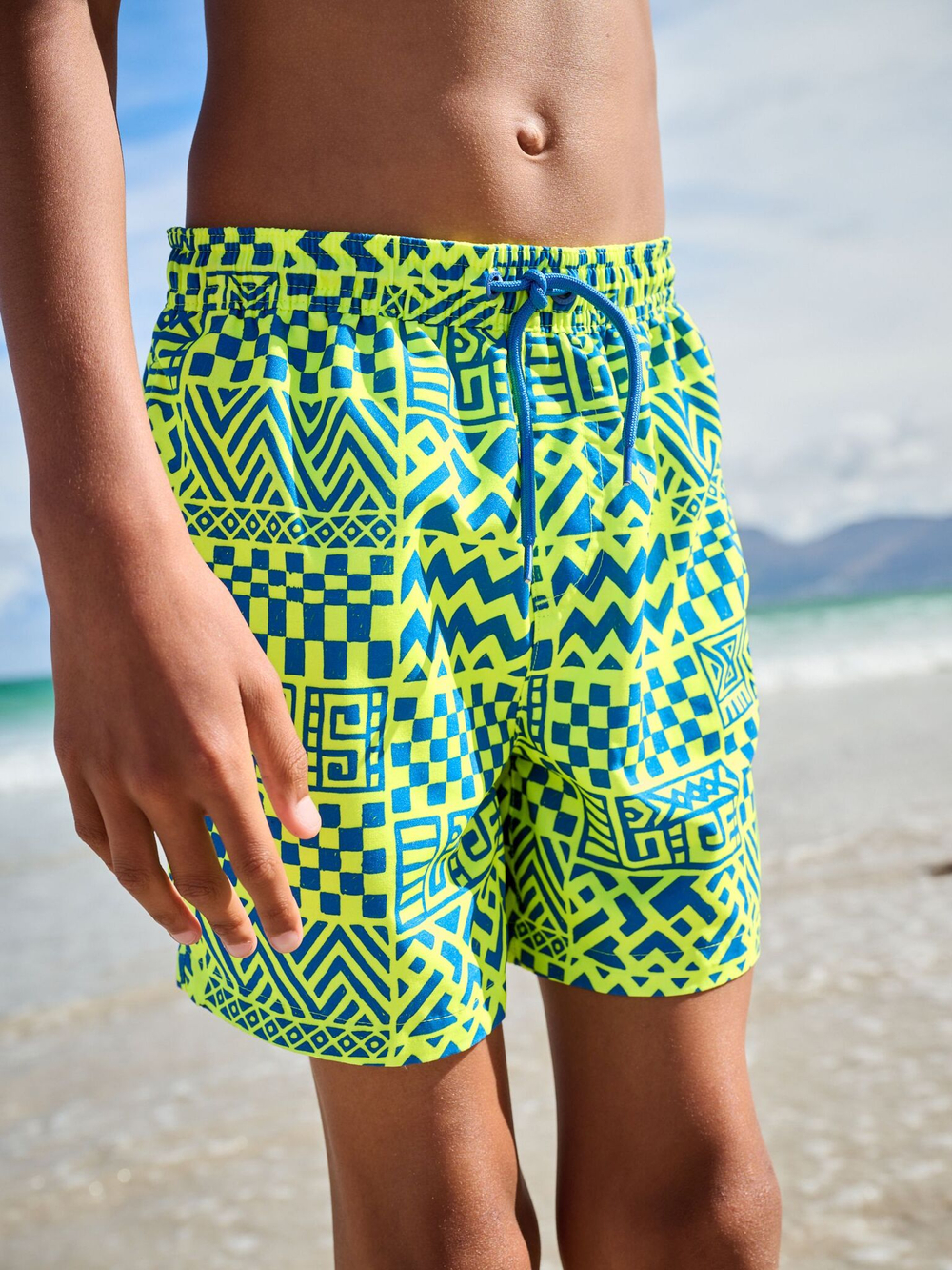 Плавки для мальчика Next E90-236, Ярко-зеленый, Синий