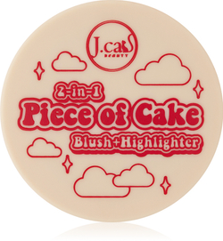 J.Cat Beauty 2 In 1 Piece Of Cake - Румяна с хайлайтером для скул оттенок 103 McFlirty, 12 g