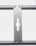 Вешалка настенная металлическая с полкой, усиленная, 6 крючков серая