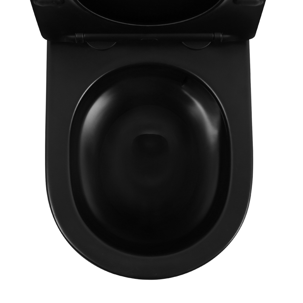 Унитаз ABBER Bequem AC1100TMB подвесной черный матовый, безободковый, смыв торнадо