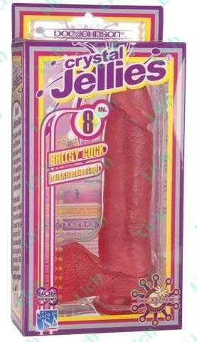Розовый фаллос на присоске CRYSTAL JELLIES