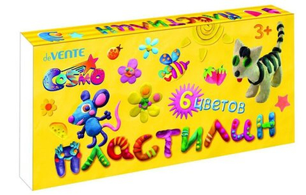 Пластилин 6цв 120гр. Cosmo, со стеком, карт.упак.